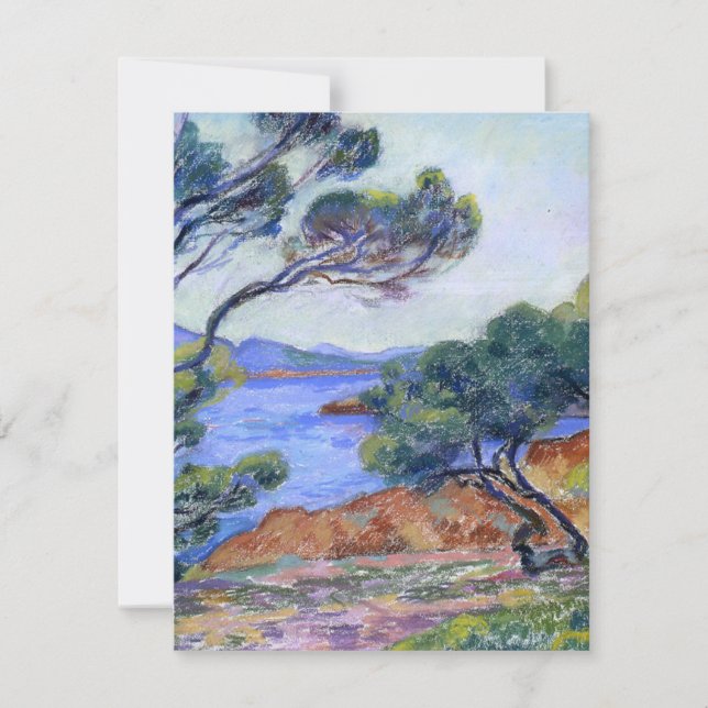 Carte De Correspondance Agay, paysage peinture par Armand Guillaumin (Devant)