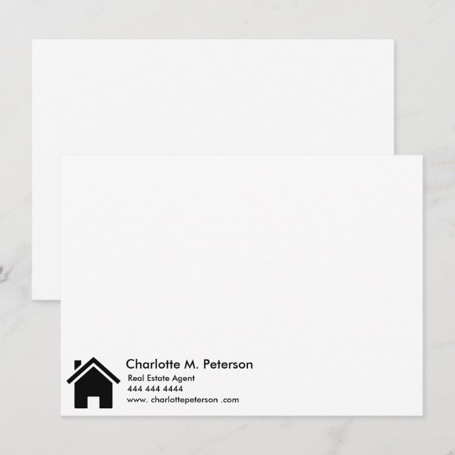 Carte De Correspondance Agent immobilier moderne Maison Realtors  (Devant / Derrière)