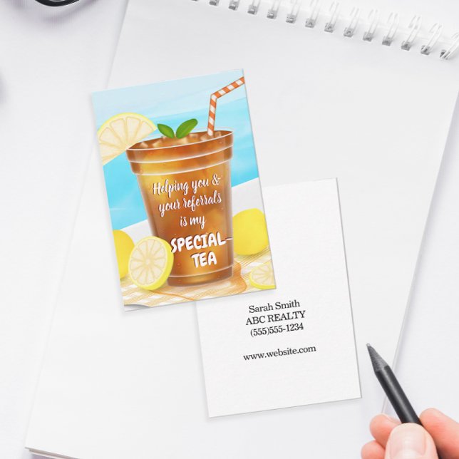 Carte De Correspondance Aider est mon Thé spécial par (Personalized pop by gift cards)