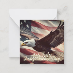 Carte De Correspondance Aigle du 4 juillet avec drapeau américain