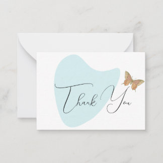 Carte De Correspondance Ailes Murmurantes sur un Rêve Bleu Doux Merci