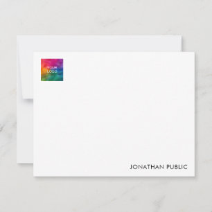 Carte De Correspondance Ajouter un nom Logo Ici tendance moderne minimalis