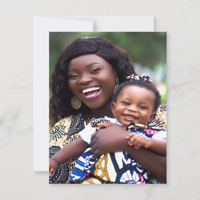 Carte De Correspondance Ajouter une photo de bébé Personnaliser (Devant)