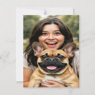 Carte De Correspondance Ajouter une photo de Bouledogue Français Personnal