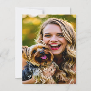 Carte De Correspondance Ajouter une photo de Yorkshire Terrier Personnalis