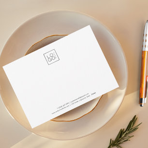 Carte De Correspondance Ajouter votre Carré Logo Entreprise Personnalisé B