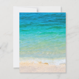 Carte De Correspondance Ajouter votre texte Blue Sea Waves Beach Seaside S