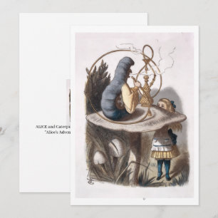 Carte De Correspondance ALICE et Caterpillar - Aventures au pays des merve