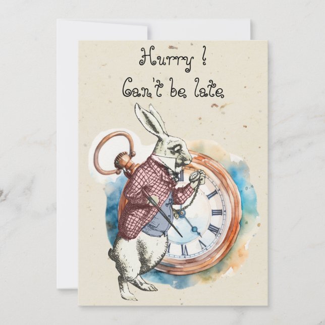 Carte De Correspondance Alice - Lapin Blanc 1865 (Devant)