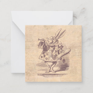 Carte De Correspondance Alice Vintage du lapin blanc Herald au pays des me