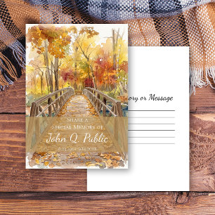 Carte De Correspondance Allée des feuilles d'automne Partagez un souvenir