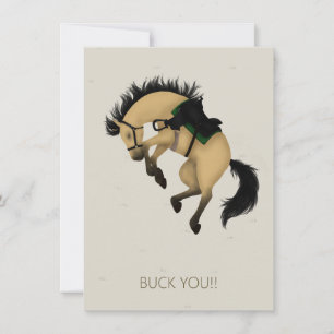 Carte De Correspondance Allez-Y ! Cheval Buckskin Buckskin personnalisé