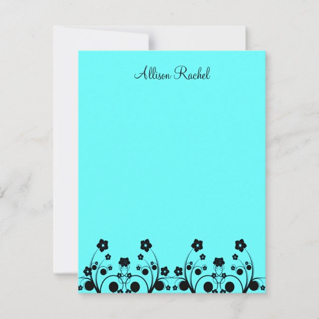 Carte De Correspondance Allison Rachel Fleurs & Perles Grand Merci (Devant)