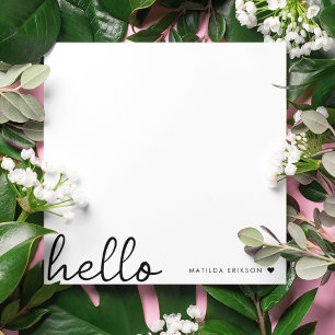 Carte De Correspondance Allo minimal Coeur moderne propre blanc simple