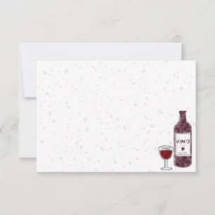 Carte De Correspondance Amateur de vin aquarelle vierge