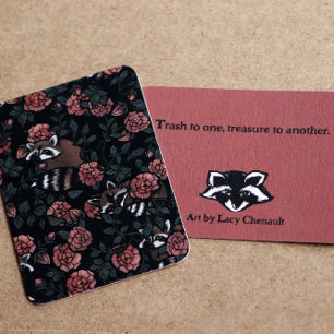 Carte De Correspondance Amateurs de raccoon mignon raccoons art une person