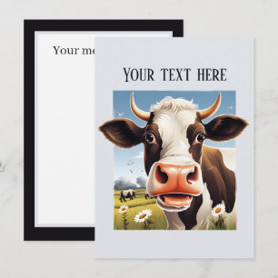 Carte De Correspondance Amateurs de vache mignonne ajouter message n'impor
