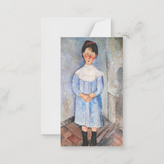 Carte De Correspondance Amedeo Modigliani - Petite fille en bleu (Devant)