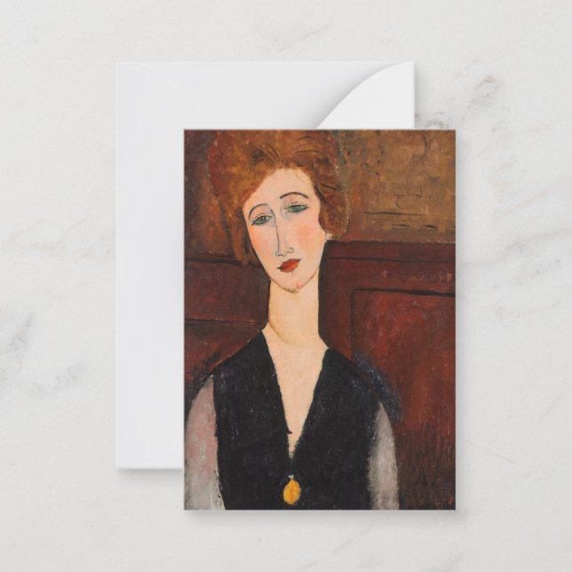Carte De Correspondance Amedeo Modigliani - Portrait d'une femme (Devant)