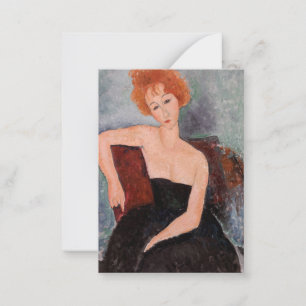 Carte De Correspondance Amedeo Modigliani - Robe de soirée pour filles rou