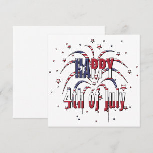 Carte De Correspondance American Stars and Stripes Happy 4 juillet