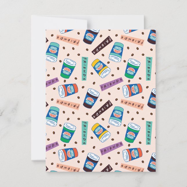 Carte De Correspondance AMIS™ | Central Perk Vibrant Motif café (Devant)