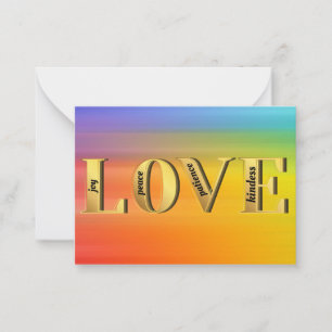 Carte De Correspondance AMOUR-Fruits de l'Esprit de Dieu Christain Foi