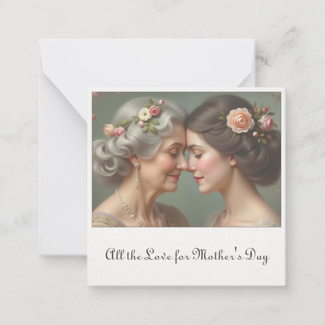 Carte De Correspondance Amour intemporel entre mère et fille (Devant)