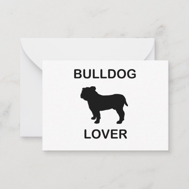 Carte De Correspondance amoureux de bulldog (Devant)