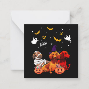 Carte De Correspondance Amoureux de chien de la teckel Halloween