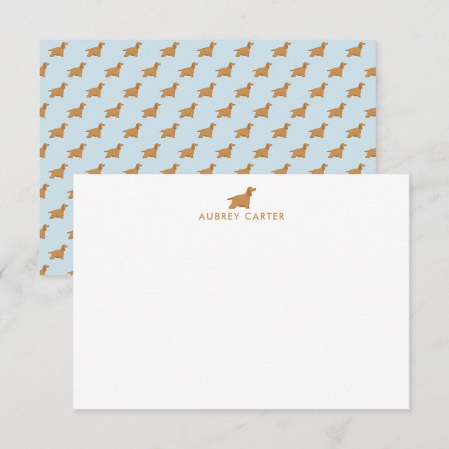 Carte De Correspondance Amoureux de Cocker Spaniel Merci personnalisé (Devant / Derrière)