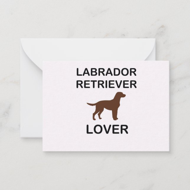 Carte De Correspondance amoureux du labrador chocolat (Devant)