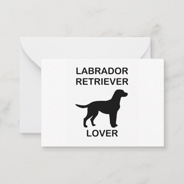 Carte De Correspondance amoureux du labrador noir (Devant)