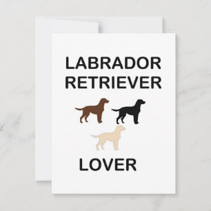 Carte De Correspondance amoureux du labrador retriever silhouettes de tout