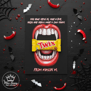 Carte De Correspondance Amusant Vampire Bite Halloween Candy Gram