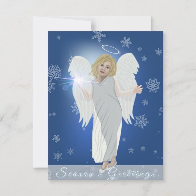 Carte De Correspondance Ange de neige (Devant)