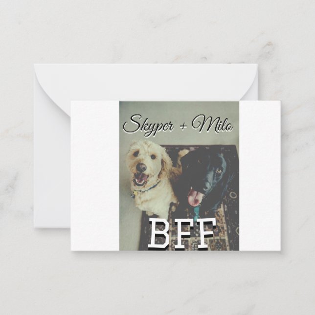 Carte De Correspondance Animaux de compagnie amis besties ajouter nom anim (Devant)