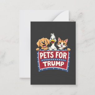 Carte De Correspondance Animaux de compagnie pour Trump Cats Maga Dogs Ele