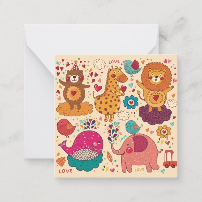 Carte De Correspondance Animaux décoratifs (Devant)