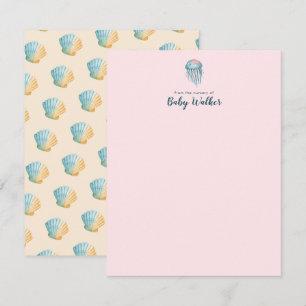 Carte De Correspondance Animaux sous-marins Baby Shower Coloré