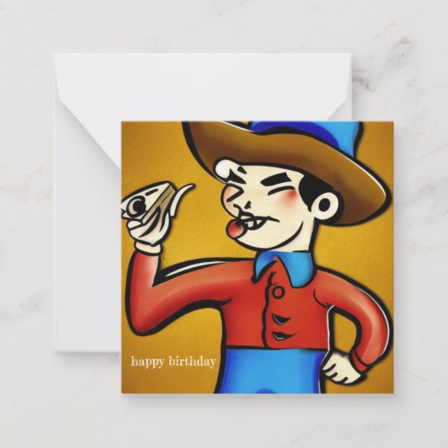 Carte De Correspondance Anniversaire de Cowboy (Devant)