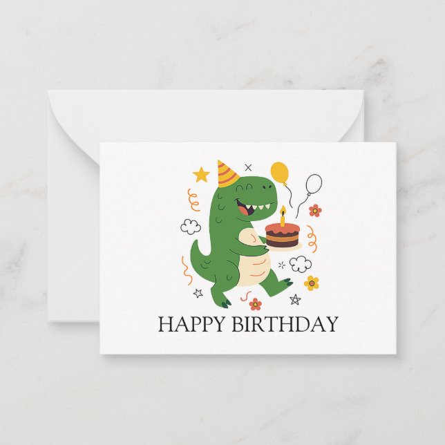 Carte De Correspondance Anniversaire de Dino Bash (Devant)