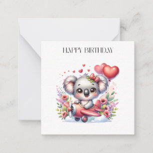 Carte De Correspondance Anniversaire de Koala Volant