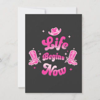 Carte De Correspondance Anniversaire de la Cowgirl occidentale rose Jalon