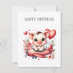 Carte De Correspondance Anniversaire de Pig Pilot