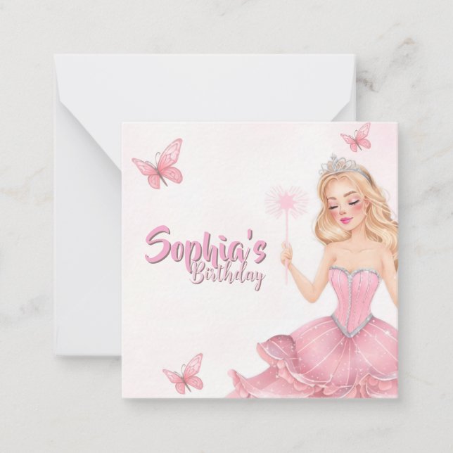 Carte De Correspondance Anniversaire de princesse (Devant)