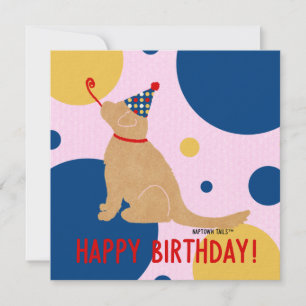 Carte De Correspondance Anniversaire du Golden Retriever