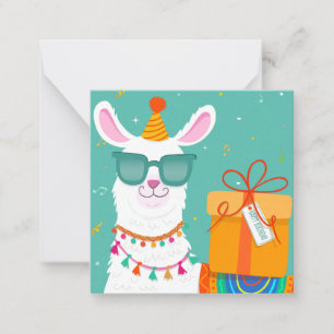 Carte De Correspondance Anniversaire Llama