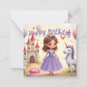 Carte De Correspondance Anniversaire magique dans un monde de contes de fé