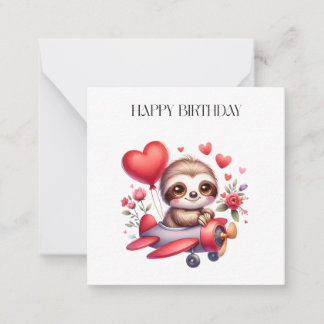 Carte De Correspondance Anniversaire Pilote Paresseux